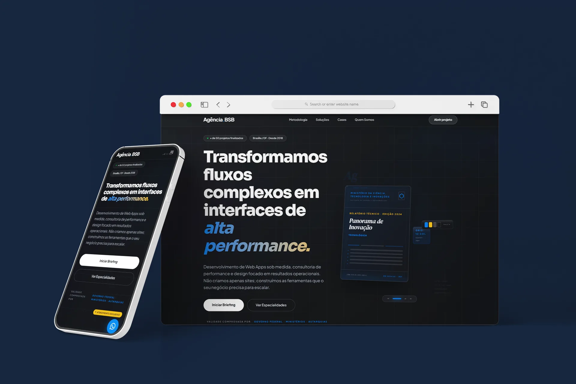 Agência BSB - Trabalho de Web Apps, Design Creative, Design Institutional, Automation por Joelton Souza